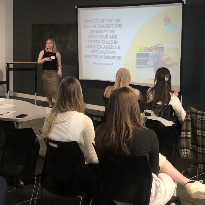 A person doing a presentation.
