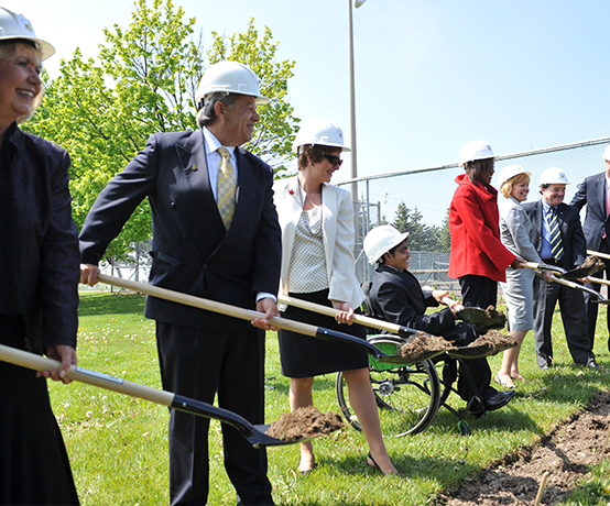 Groundbreaking ceremony of Abilities Centre.